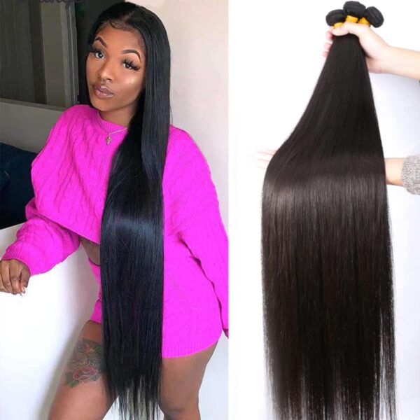 10A 36 38 40 Inch Human Hair Bundles Brazilian Hair Weave Bundles Straight Human Hair Bundles 30 Inch Bundles Hair Extensions