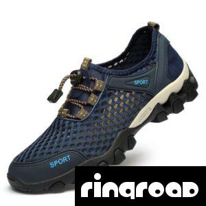 2023 Summer Men Casual Sneakers Breathable Mesh Non Slip Outdoor Hiking Shoes Climbing Trekking Barefoot Sneakers