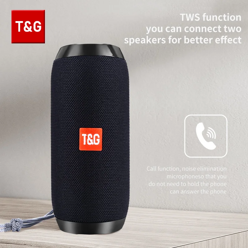- AliExpress Bluetooth Speaker T&G TG117 Portable TWS Sound Box Waterproof Loudspeaker Outdoor Stereo Surround Speakers Support TF FM Radio