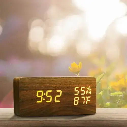Wooden Digital Desk Clock