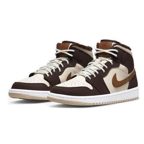Air Jordan 1 Mid Brown Basalt Sneakers