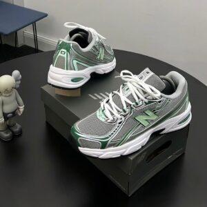 New Balance 740 White & Marsh Green Sneakers