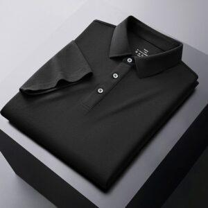 Men's Sorona Short Sleeve POLO Shirt Light Luxury Black