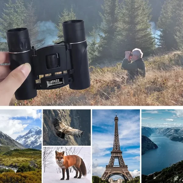 40x22 HD Powerful Binoculars 2000M Long Range Folding Mini Telescope BAK4 FMC Optics For Hunting Sports Outdoor Camping Travel - Image 6